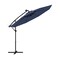 10 Foot Solar Hanging Umbrella with Adjustable Tilt and LED Lighting for Patio